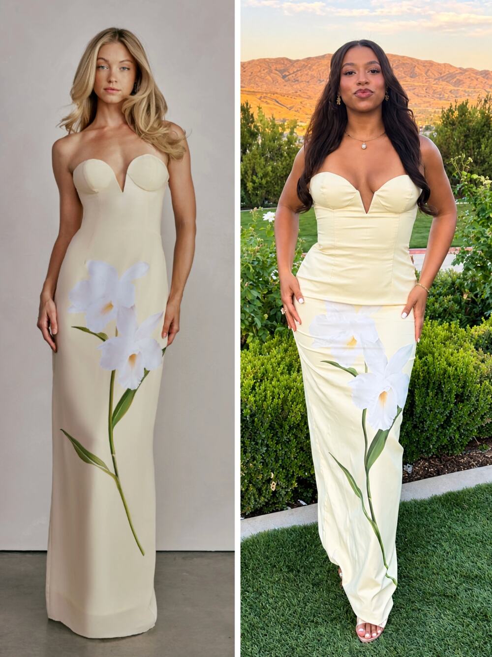 KATIE MAY Ursula Gown in Butter Yellow Size Medium